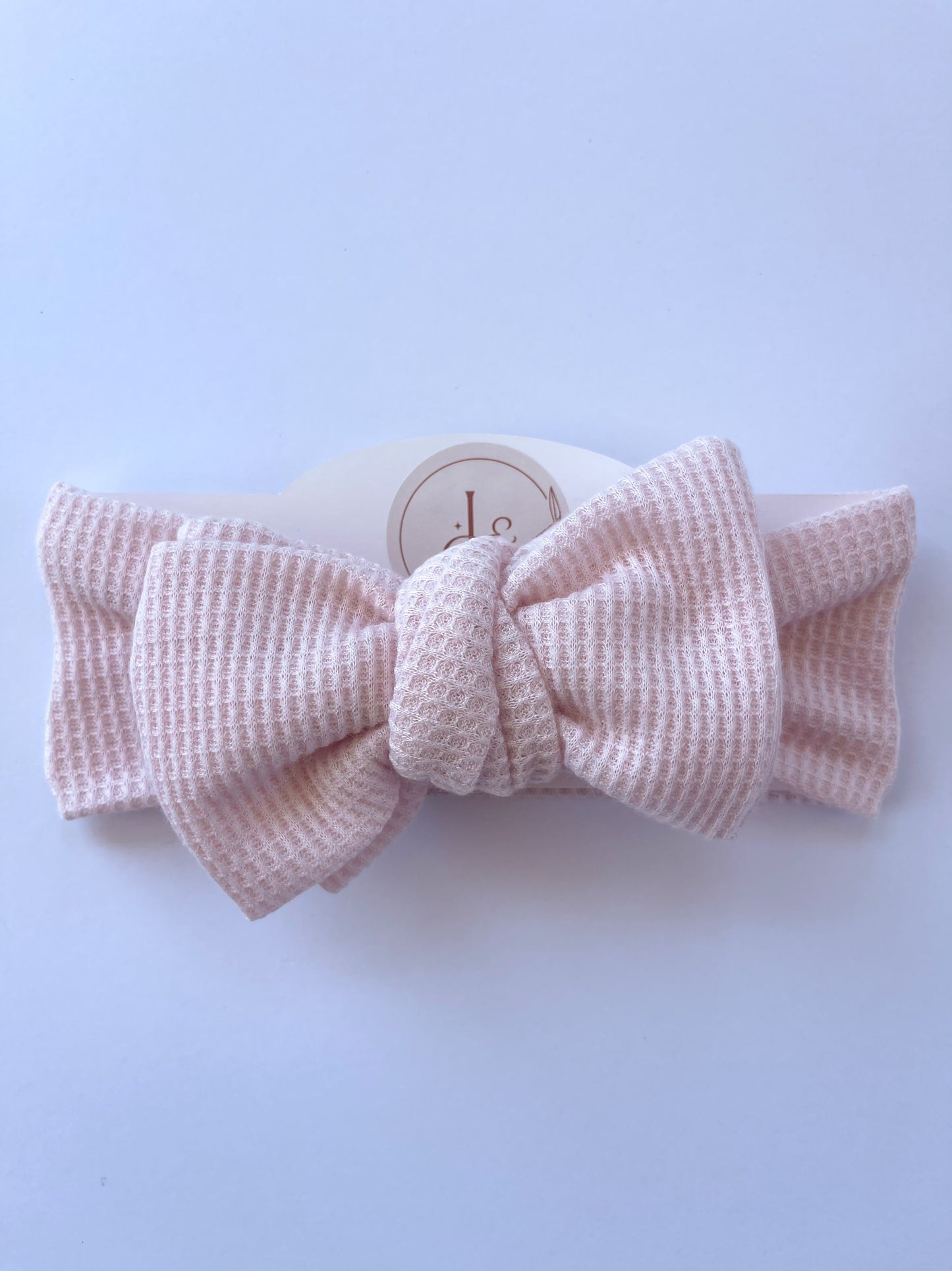 Waffle Top Knot - Soft Pink