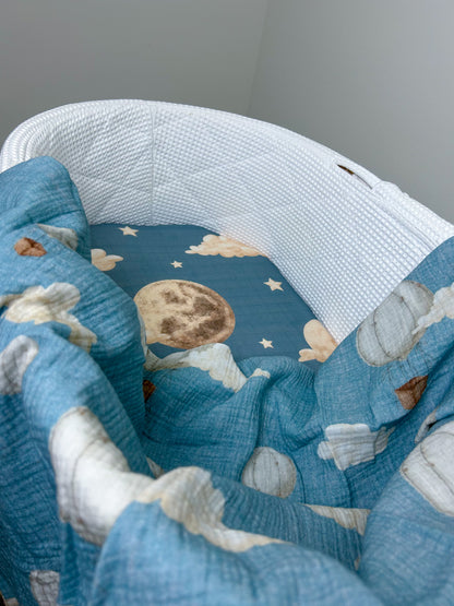 Whimsical Fitted Bassinet Sheet/Change Cover